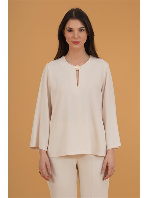 Casacca in viscosa GM by Gai Mattiolo | GM3738BURRO